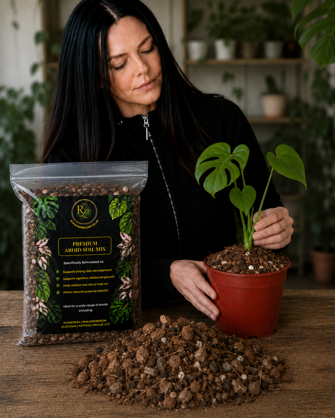 Premium Aroid Soil Mix 2.5L | Chunky Peat-Free Soil for Monstera, Philodendron & Alocasia & Most Other House Plants